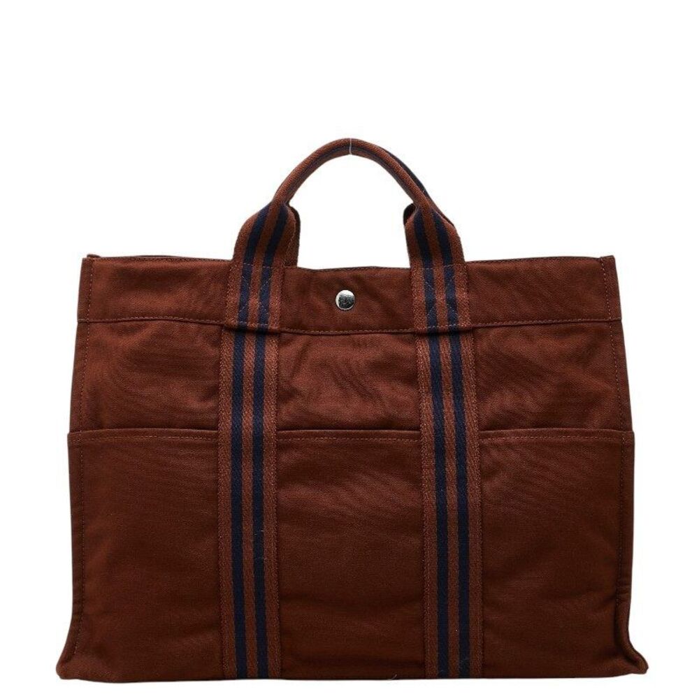 Hermes Fourre Tout MM Cotton Canvas Tote Bag